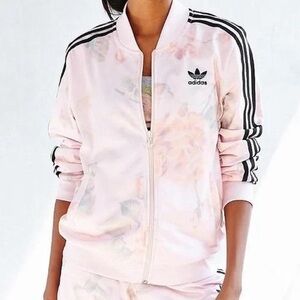 Adidas floral track jacket